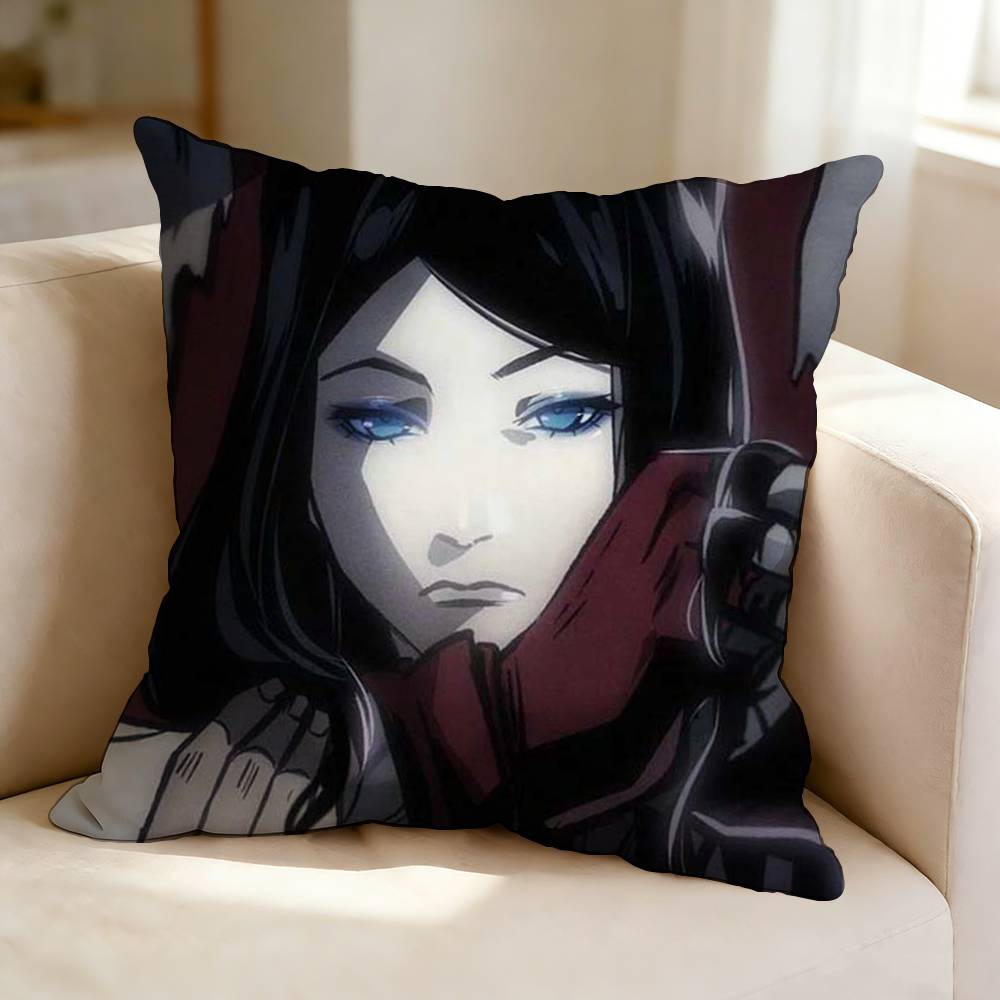 Suspense anime EErgo PProxy Square DoubleSided printed Pillow Case Bedroom Bedside Pillow Sofa Cushion Cover