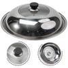 Stainless Steel Pot Cover Visible Wok Lids Round Cooking Pot Lid  Household