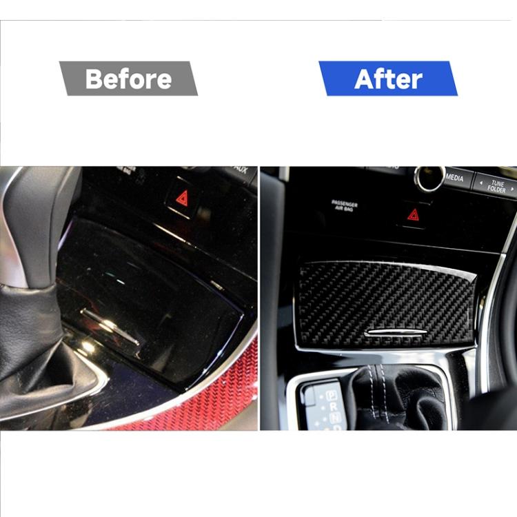 Car Carbon Fiber Gear Shift Ashtray Decorative Sticker for Infiniti Q50 / Q60 2014-2020
