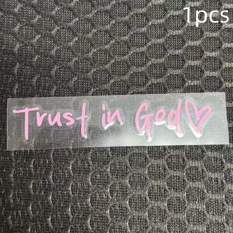 1/2Pcs God Letter Decals Trust In God Believe In God Rearview Mirror Stickers Decoration For Cars And Motorcycles Accessories