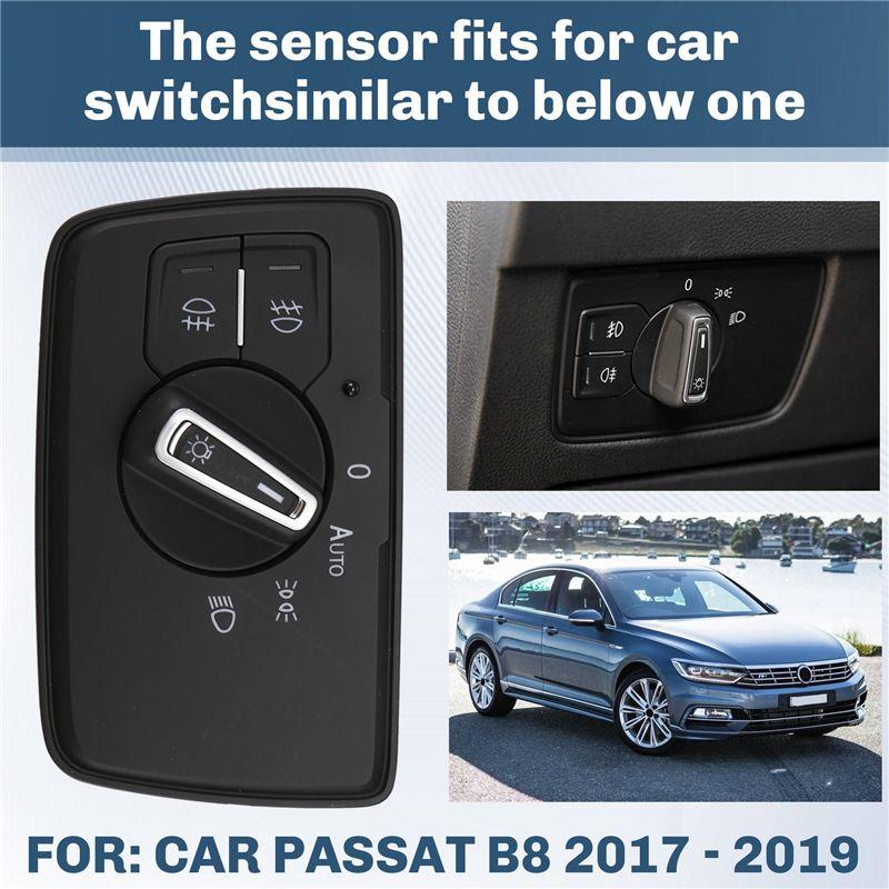 A42M-Car Foglight Sensor Coming Leaving Home Auto Headlight Switch For VW Passat B8 2017-2019 Tuning Accessories
