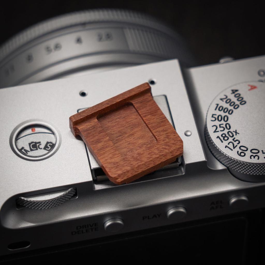 Iborrys Hot Shoe Cover Shutter Button Cover Compatible with FUJIFILM and Over 20 Other Camera Made of Premium Wood Retro Handcrafted by with Hot Shoe