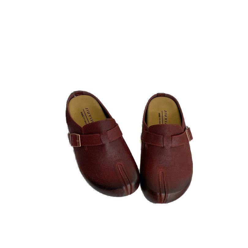 2025 New Platform Women's Shoes Bag Head Half Slippers