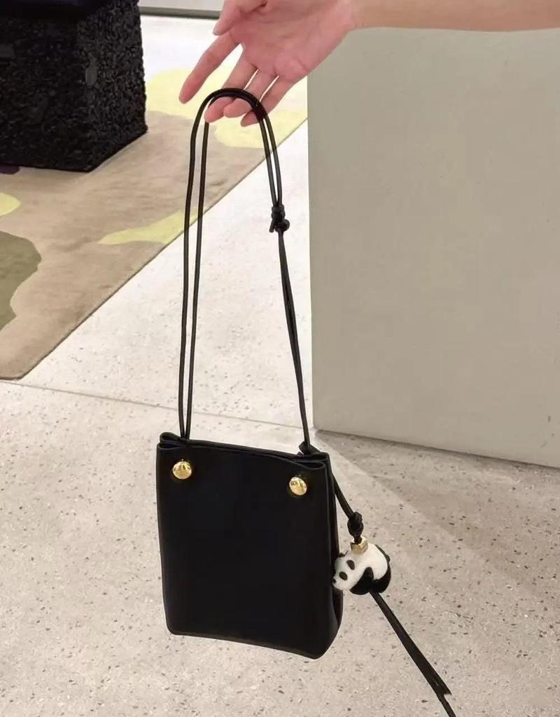 Original 2025 Genuine Leather Bucket Phone Bag - Fashionable, Simple, Exquisite Single Shoulder Crossbody Bag
