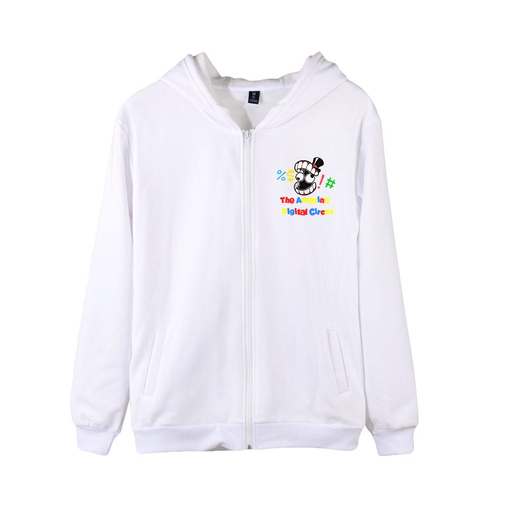 Modisches Kapuzentop Damen Herren The Amazing Digital Circus Print Reißverschlussjacke Hip-Hop Streetwear Sport Paar Lässig Lockerer Hoodie