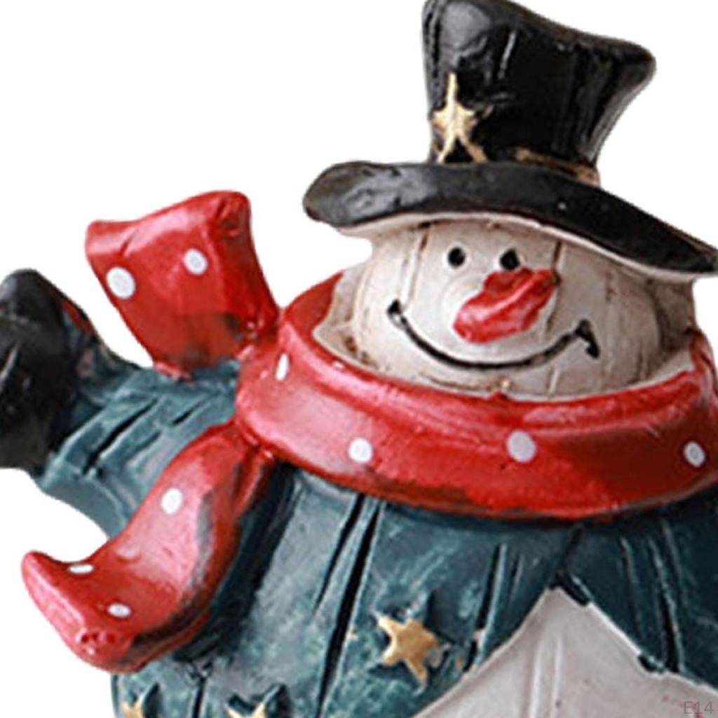 Entzückende Weihnachtsfigur, Sammler-Winterskulptur, Kleine Schreibtischdekoration aus Kunstharz, Ideal