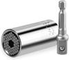Universal Socket Tool with Drill Adapter (7mm-19mm) Socket Suitable for Daily Carpentry Maintenance Home Improvement Renovation