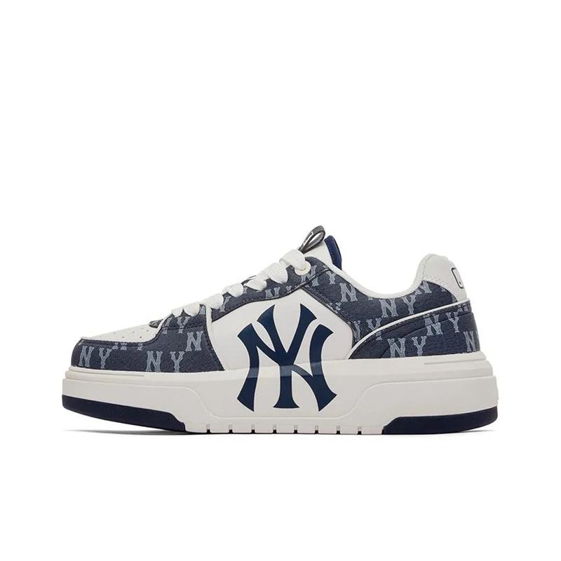 New MLB Chunky Liner 24SS Slip Resistant Low Top Skateboard Shoes Unisex Marine Blue 3ASXCLD4N-50NYS