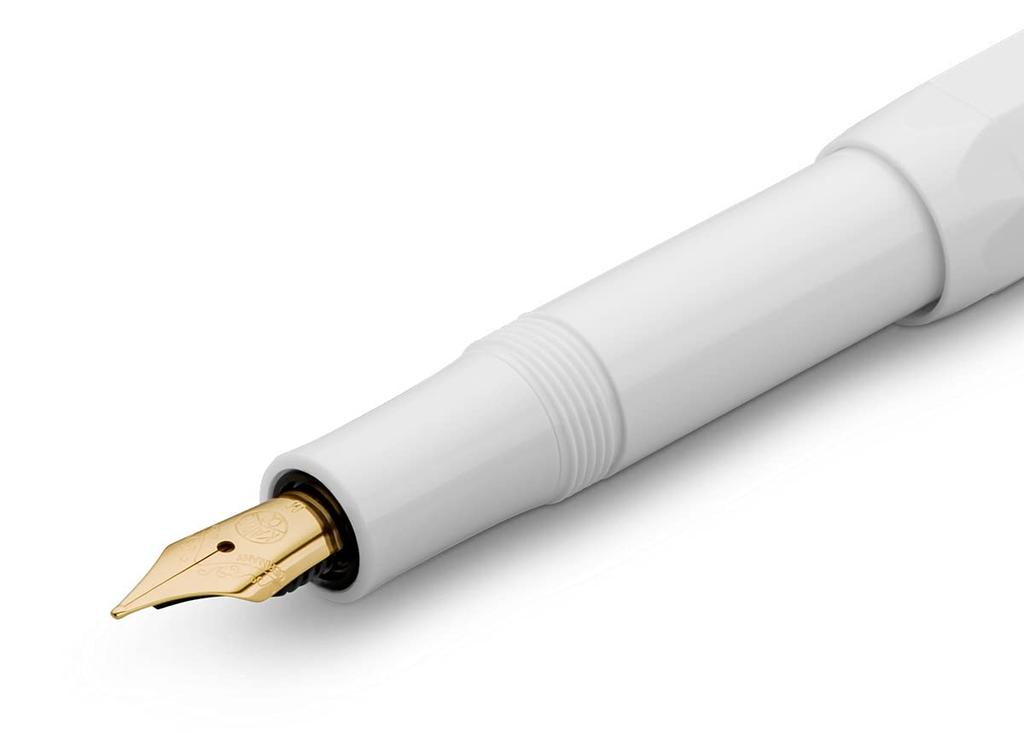 Kaweco Classic Sport Fountain Medium Officially Imported Pen, Nib, White, CSFP-WH,