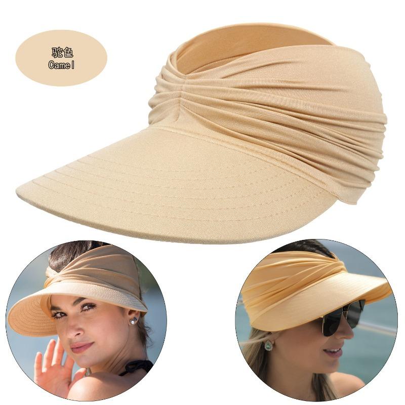 Beach Sun Hat Women's Empty Top Hat 50 + Sun Protection Hat Women's Outdoor Sports Hat