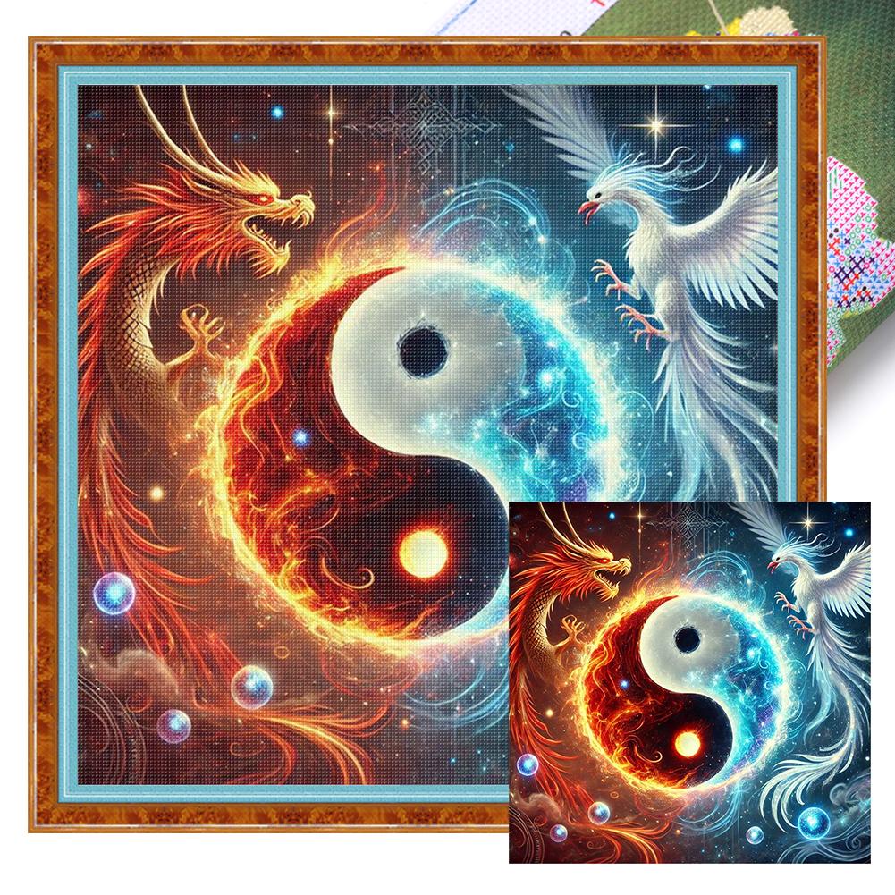 Tierdruck Kreuzstichset DIY 11CT Stickerei Handwerksset Heimdeko