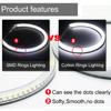 4Pcs RGBW Angel eyes Kit Halo Rings Cotton Light For BMW E90 Dynamic Daytime Running Lamps Bluetooth App Control Car Accessories
