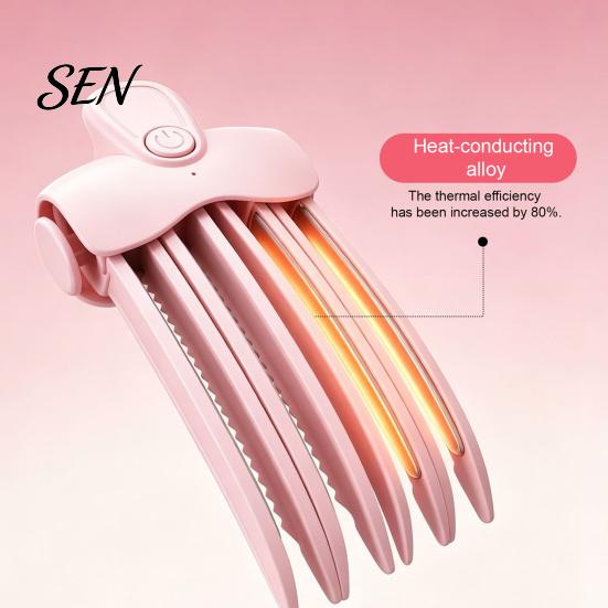 Heated Hair Volumizer Tool Volumizing Root Lift Clip, 2 Temperature Adjustable Fine Flat Clip Styling Comb, Electric for Men Women