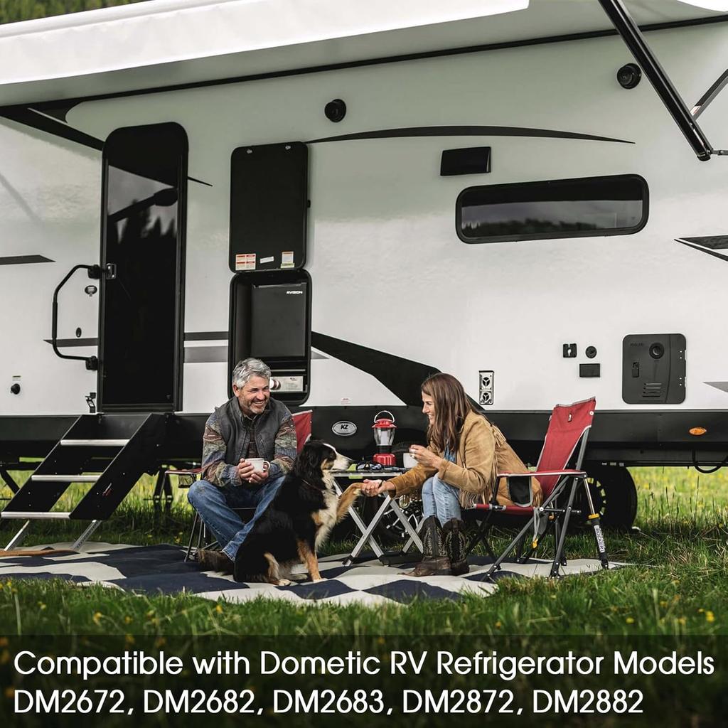 2 Pack 332900 RV Refrigerator Door Handle For Dometic,Refrigerator Parts For Dometic DM2872 DM2672 DM2682 DM2882,RV Camper Fridge Door Handle Holder