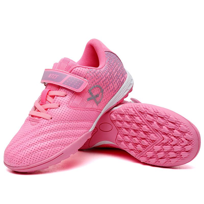 

Factory direct sales football shoes Velcro children s men s and women s broken nails training artificial grass sports shoes Size 38