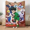 Anime HUNTER×HUNTER Print Flannel Blanket High Quality Warm Comfortable Cover for All Seasons Perfect for Gifts Home Decor