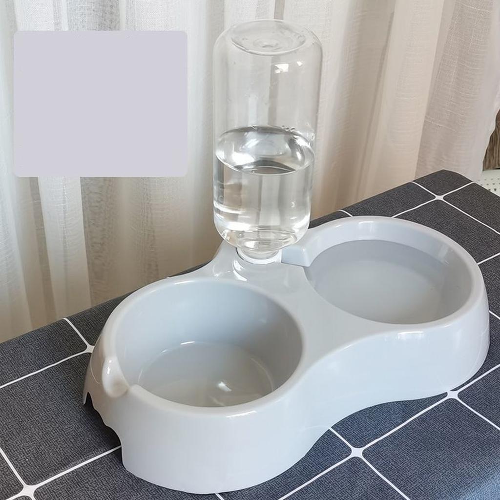 Dog Bowls, Food and Water Bowl Set with Water Dispenser and Stainless Steel Bowl for Cats and Small Dogs