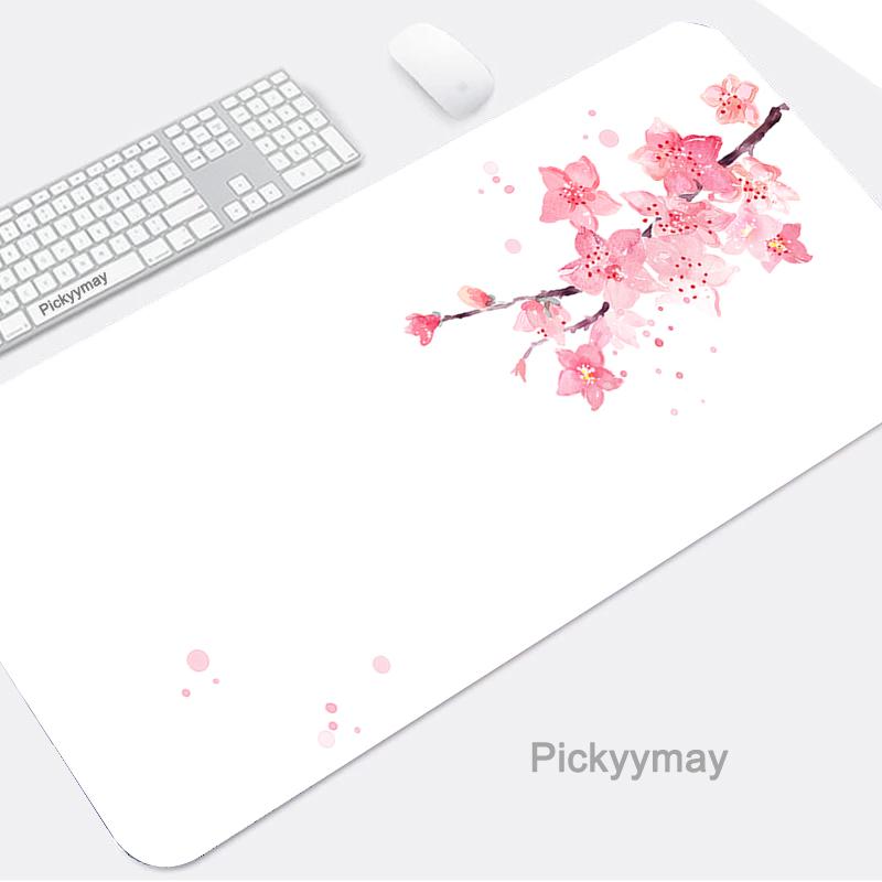 Pink Mousepads Cute Mousepad Kawaii Bunny Large Mouse Mat Office Desk Pads NonSlip Rubber Mouse Pad Big Keyboard Mats