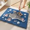 Fun Animal Plush Bath Mat, Thick Dense Microfiber Bathroom Rug, TPR Non-Slip Backing, Super Absorbent Quick Dry Shower Carpet