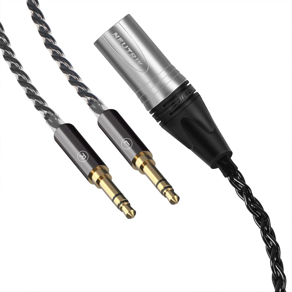 Linkidea Upgrade 6N Audio Cable for HIFIMAN Edition and DENONs XLR to Dual Male Replacement Headphone Cord XS, SUNDARA, Arya, HE400SE, Ananda,