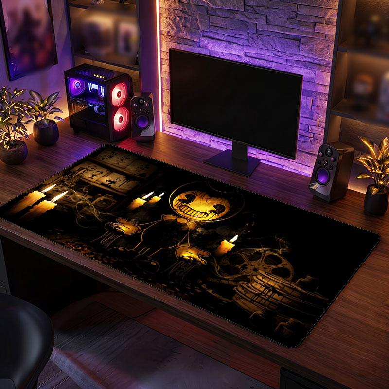 Big Mouse PadBendy and the Ink Machine Extended Soft Desk Mat Gaming Office Computer Table Decor Mat