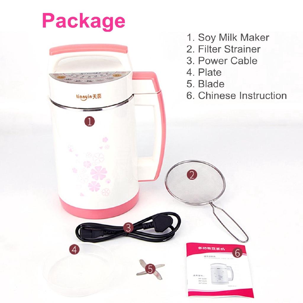 2L SoyMilk Machine Stir Rice Paste Maker Steel Filter-free Automatic Heating Soya-Bean Milk Juicer