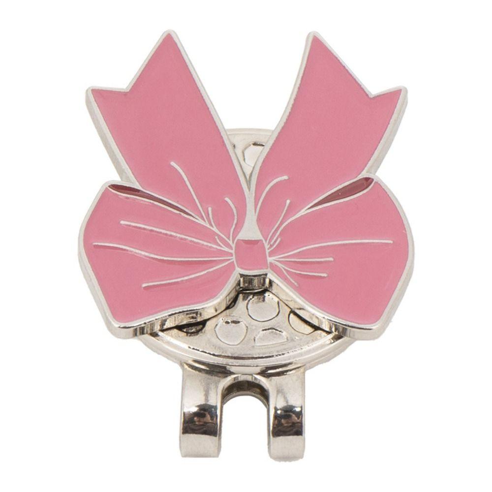 Pink Ribbon Golf Cap Clip Magnetic Golf Hat Marker Outdoor Sports Golf Ball Mark  Women Girls