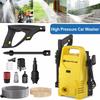 Electric High Pressure Washer 1600W,120bar,380l/h Adjustable Lance from 0 To 180°,7m Flexible Hose,for Terraces,Gardens,Cars