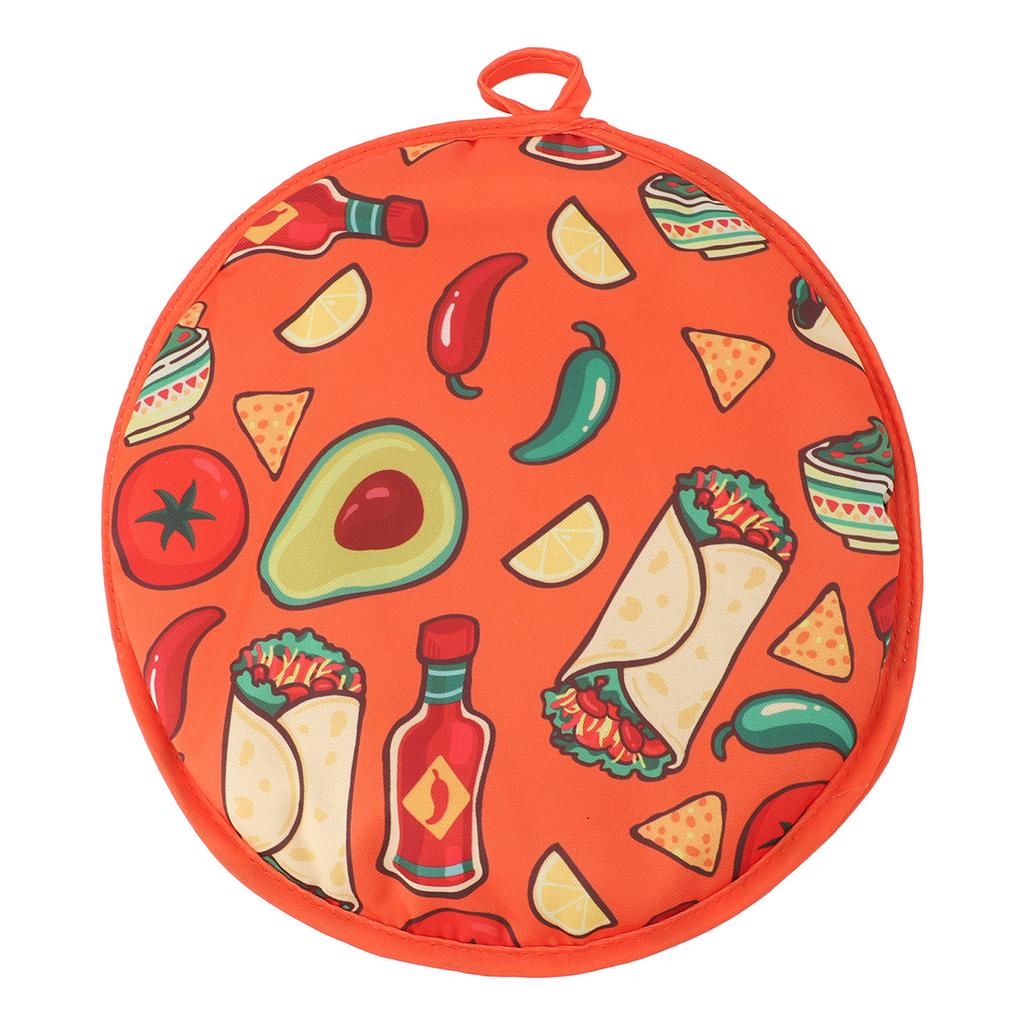 Tortilla Warmer Pouch 11.8 Inch Insulated Microwaveable Fabric Tortilla Keeper Holder for Corn and Flour