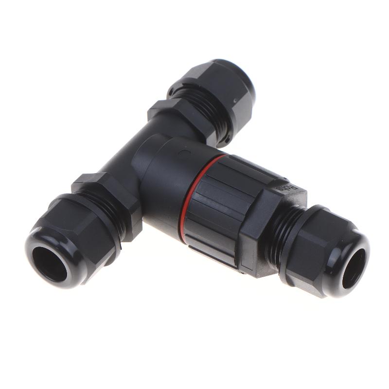 1Pcs Quick Screw Connect Push-in Terminals IP68 T Shape Waterproof Electric Connector 2/3/4/5Pin For Junction Box Wire Connector