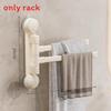 Modern Minimalist Plastic Rotating Towel Rack With Suction Cups For Bathroom Organization