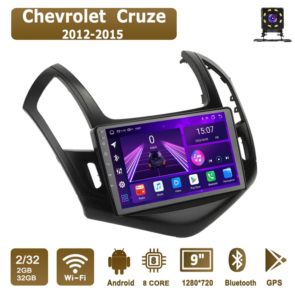Android Car-Play Car Radio For Chevrolet  Cruze 2012-2015 Multimedia Player Head Unit Stereo GPS Navigation BT WIFI,8 CORE ,2+32GB