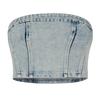 Missy Empire Womens/Ladies Washed Denim Corset Top