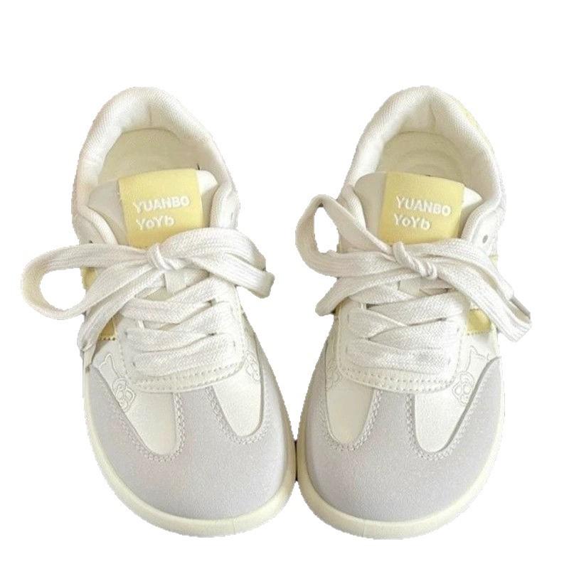 Little White Shoes Women's 2025 Summer New Pink Ugly Cute Moral Training Shoes Chic Niche Korean Version Round Head Learning Casual Board Shoes