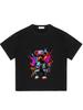 Black T Shirt with Colorful Bear Graphic Print for Casual Wear