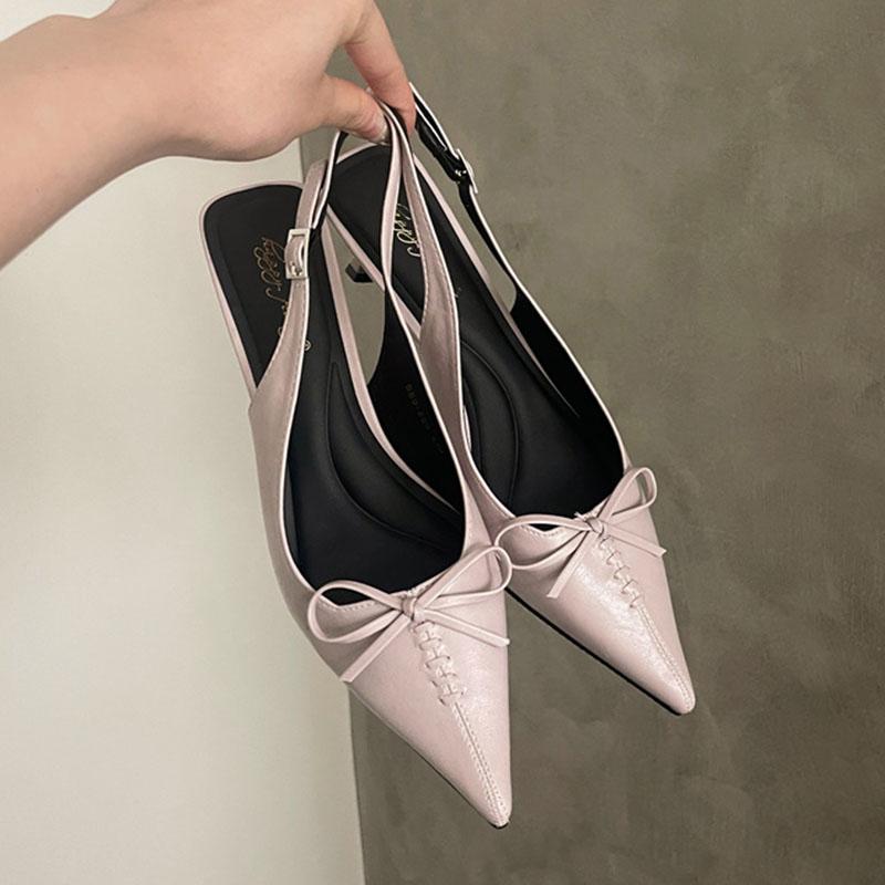 Fashion 2025 New Pumps Women Stiletto Heels 5cm Shoes Female Buckle Strap Footwear Fashion Pointed Toe Party Ladies Medium Heels Shoes