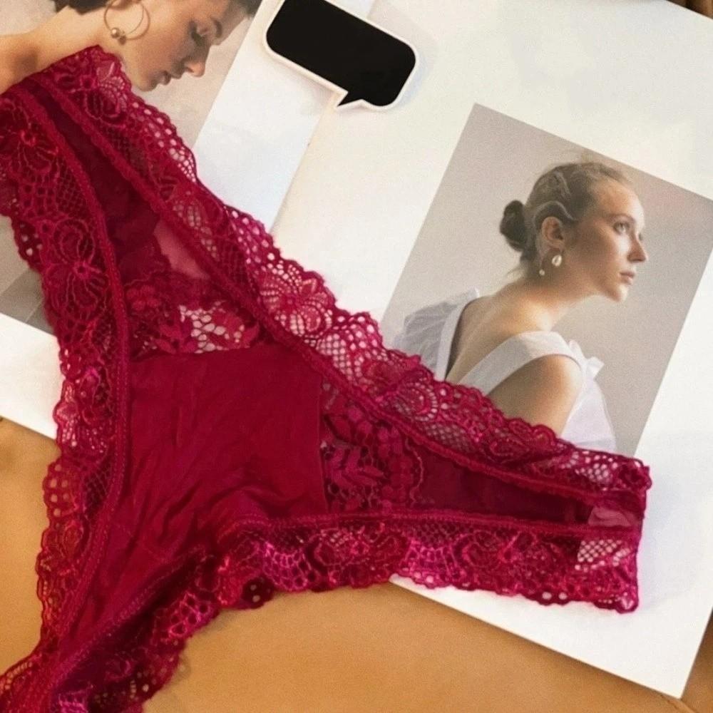 Low Waist Underwear Women Hollow Lace Thong Sweet Lady Panties  Gifts