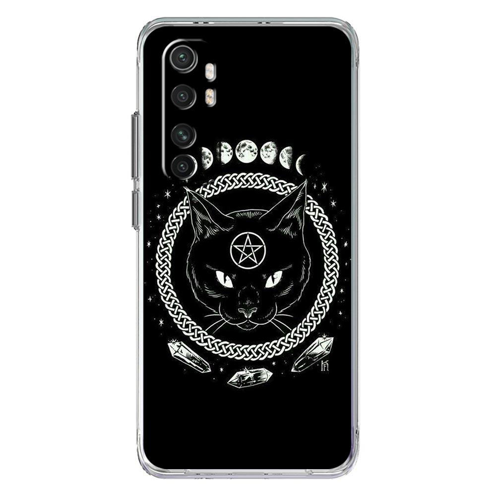 Księżyc Tarot kot Estetyczne etui na telefon Dla Xiaomi Mi 12T 10 12 Lite 11 Ultra 11X 11T Pro 11i Poco X4 X3 NFC F3 M3 M4 5G Przezroczyste etui