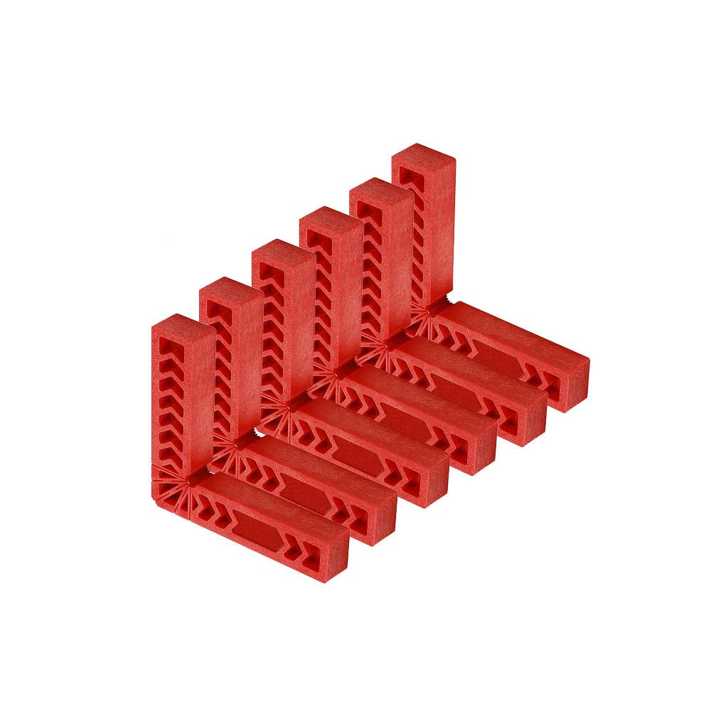 

Sourcemall L-подібна квадратна лінійка, кутовий затискач, фіксована, армований пластик, інструмент для деревообробки, інструмент для DIY (100мм (Набір з 6))