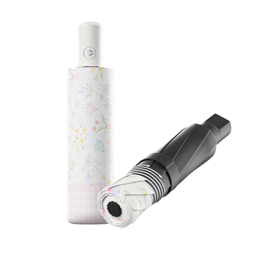 UPF UV Protection Automatic Flower Printing Umbrella Folding Portable Foldable Umbrella  Travel