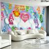 CARE BEARS Wall Tapestry Aesthetic Wall Hanging Printed Fabric Blanket Decorative Tapestries for Bedroom Living Room Home Decor