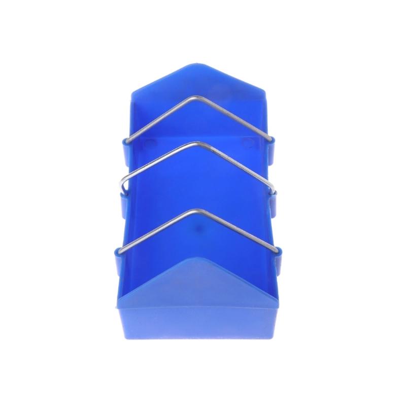 Cage Mounted Feeders for Small Poultry Thick Shatterproof and Removable Wire Dividers Accommodating Multiple Birds Comfortably