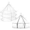 2/3 Layers Folding Clothes Drying Rack Flat Foldable Clothes Drying Rack Mesh Large Dry Hanger Clothes Drying Net for Clothing