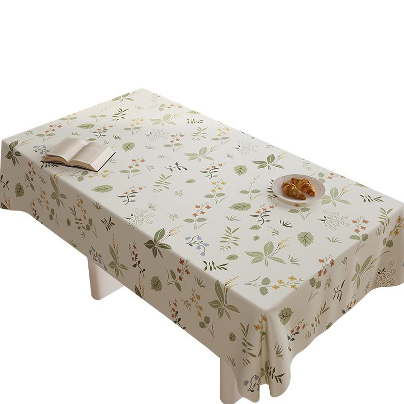 Tablecloth Leave-In Waterproof, Oil-Proof And Scalding Leave-In Rectangular Dining Table Cloth Small Fresh Internet Celebrity Tablecloth Coffee Table