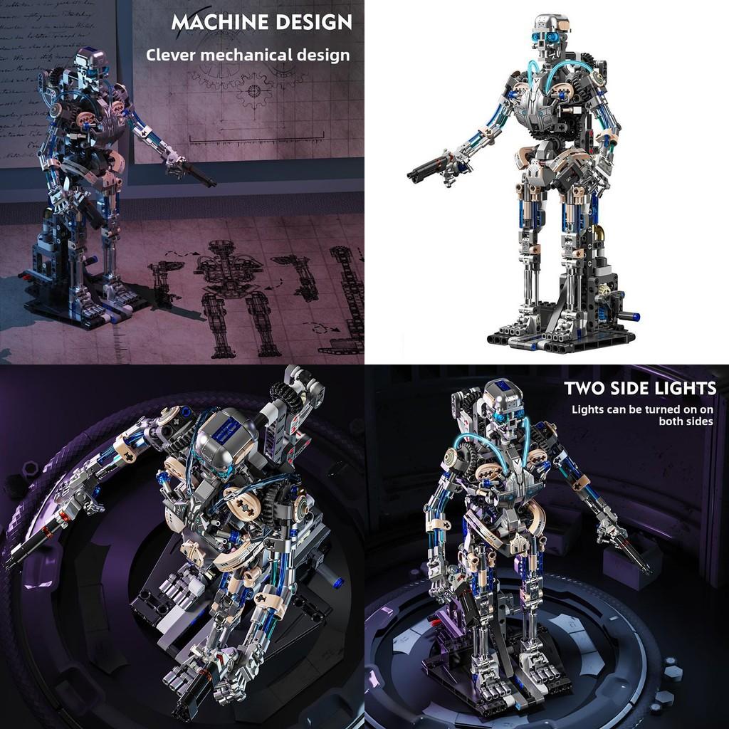 Mechanischer Schädel Roboter Bausteine für Kinder mit DIY-Montage für kreatives Spielen
