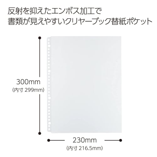 KOKUYO File Clear Book Glassel Replacement Paper A4 50 Sheets La-GLB880-5