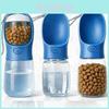 Pet Water Bottle With Feeder For Dogs And Cats Outdoor Travel Portable Plastic