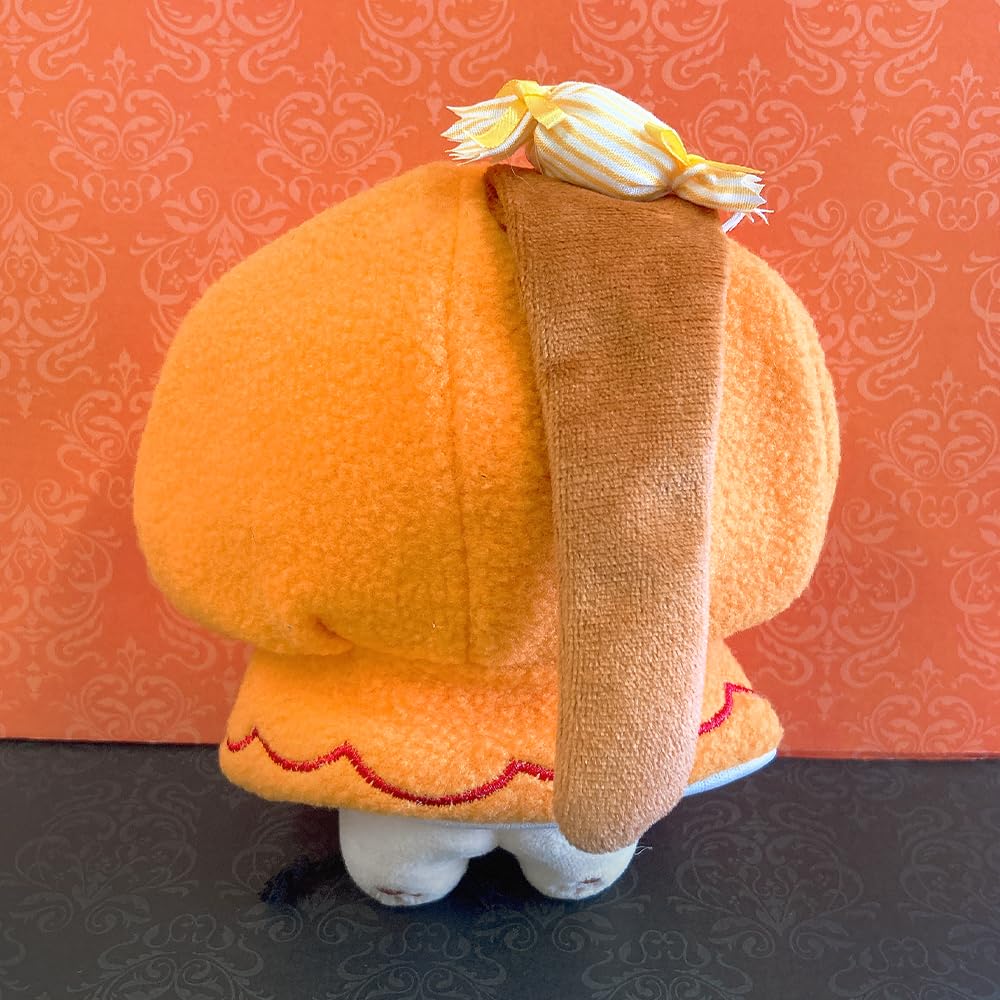 Halloween PonchoPumpkin for 10cm Plush Toy, Kigurumi Accessory, Otaku Doll, Mascot, K-Pop Doll, Costume [Used]