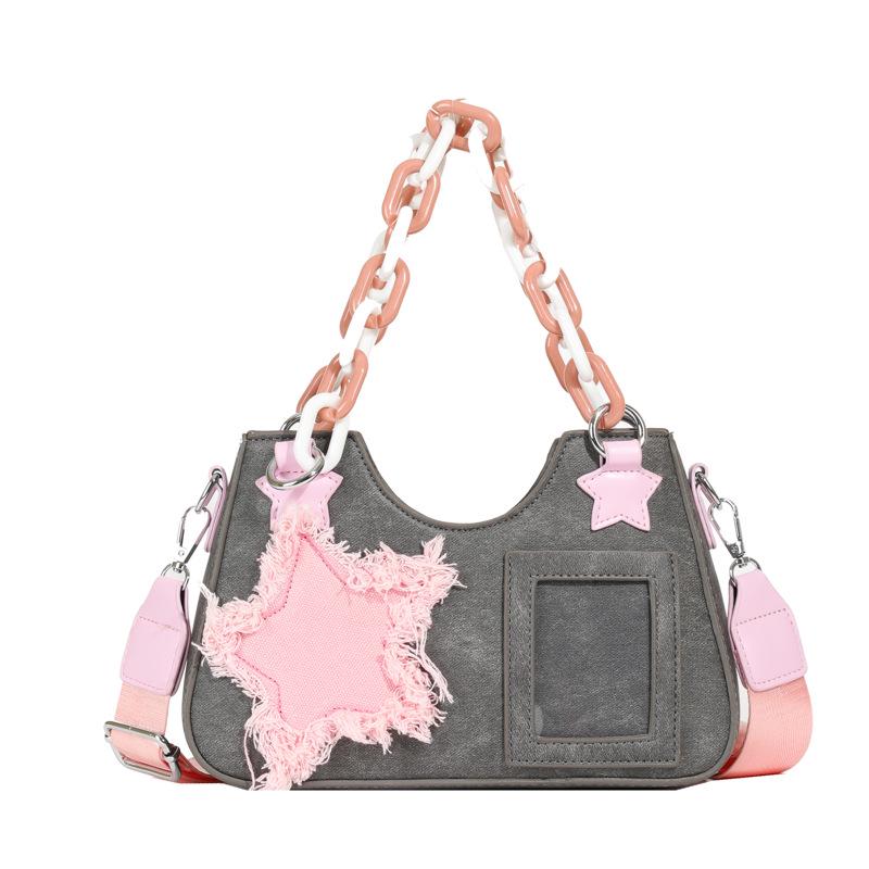 2024 Trendy Y2K Japanese Spicy Girl Denim Shoulder Crossbody Bag