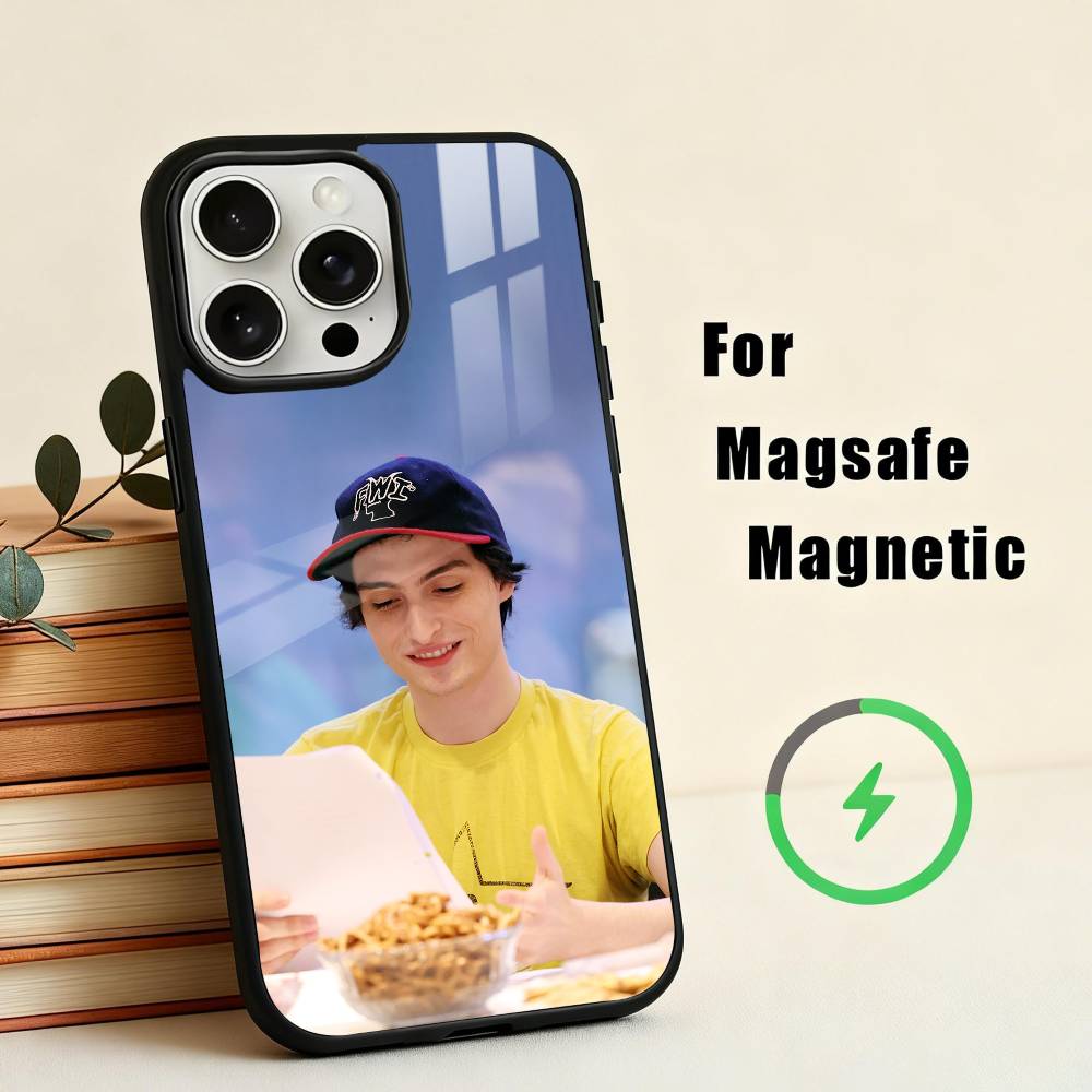 F-Finn W-Wolfhard Actor Funda para Teléfono Para iPhone17,16,15,14,13,12,11 Plus,Pro Max Magnética Para Magsafe Carga Inalámbrica